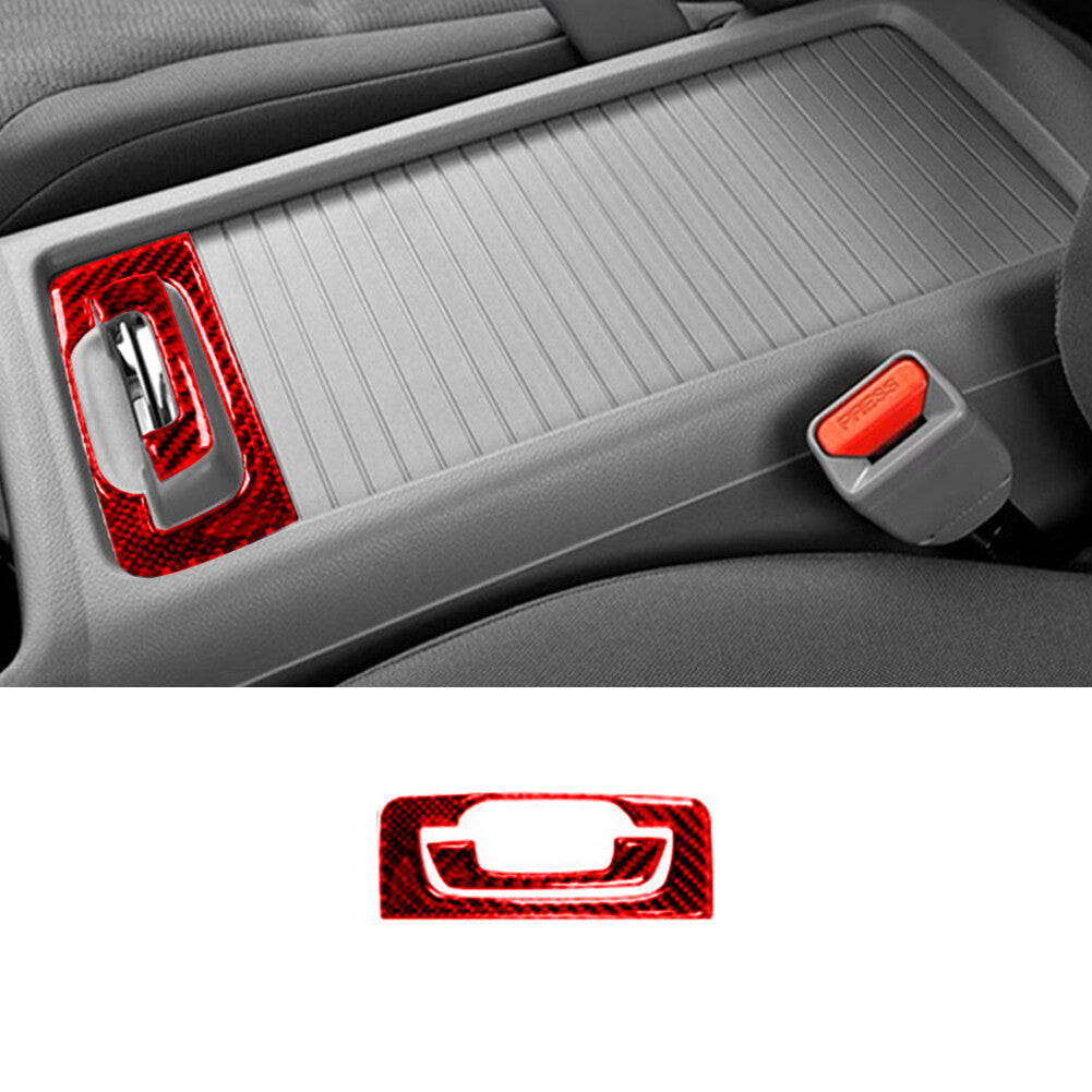 Red Carbon Fiber Console Cup Holder Handle Trim for Honda CRV CR-V 2012-2014