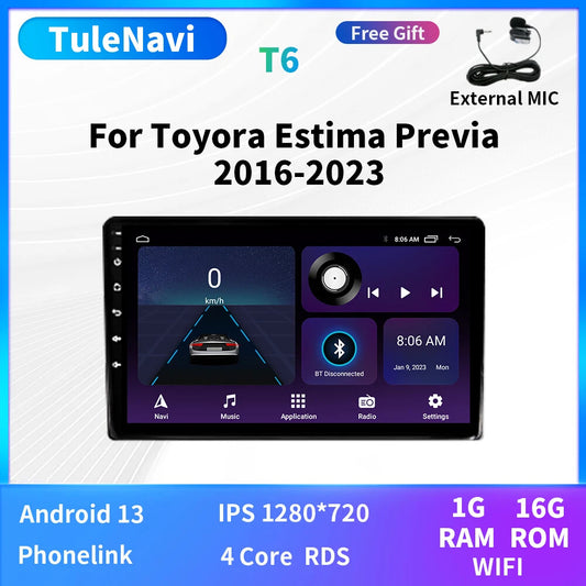 for Toyota Estima Previa Car Radio Multimidia Video Player Auto GPS Navigation