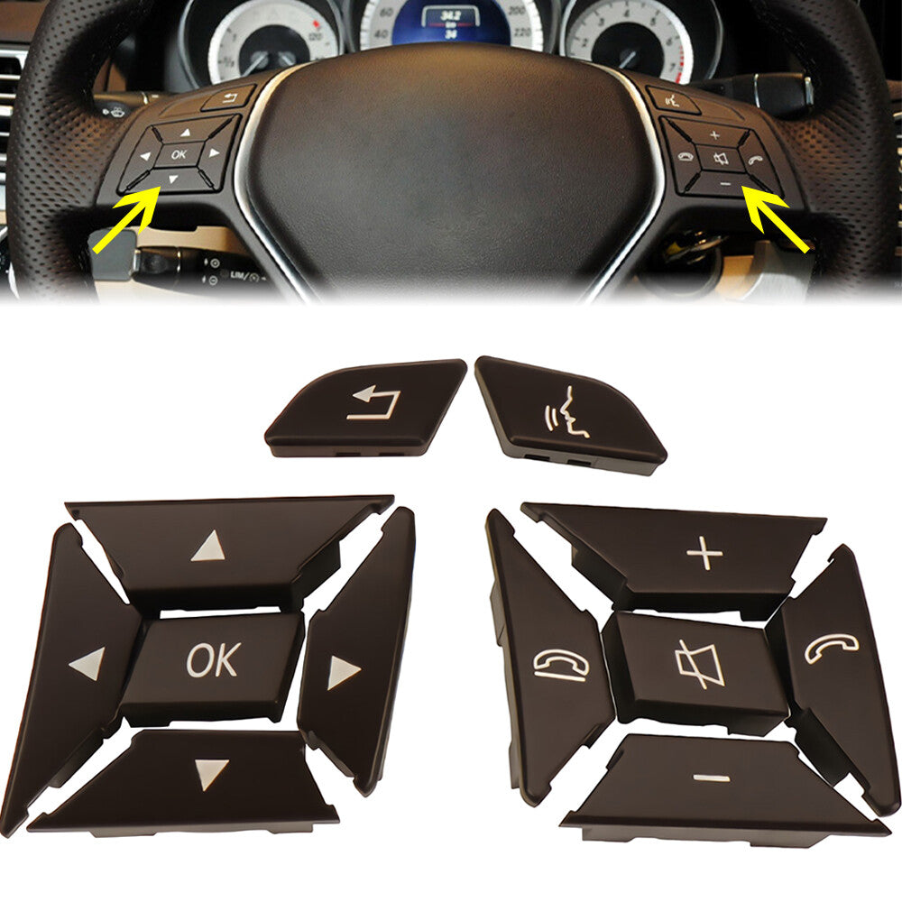 for Mercedes E-Class LeftRight Steering Wheel Control Button Multi Switch Brown