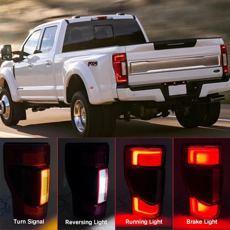 Left LED taillight with blind spot monitoring for Ford F250 and F350 Super Duty 2020-2022
