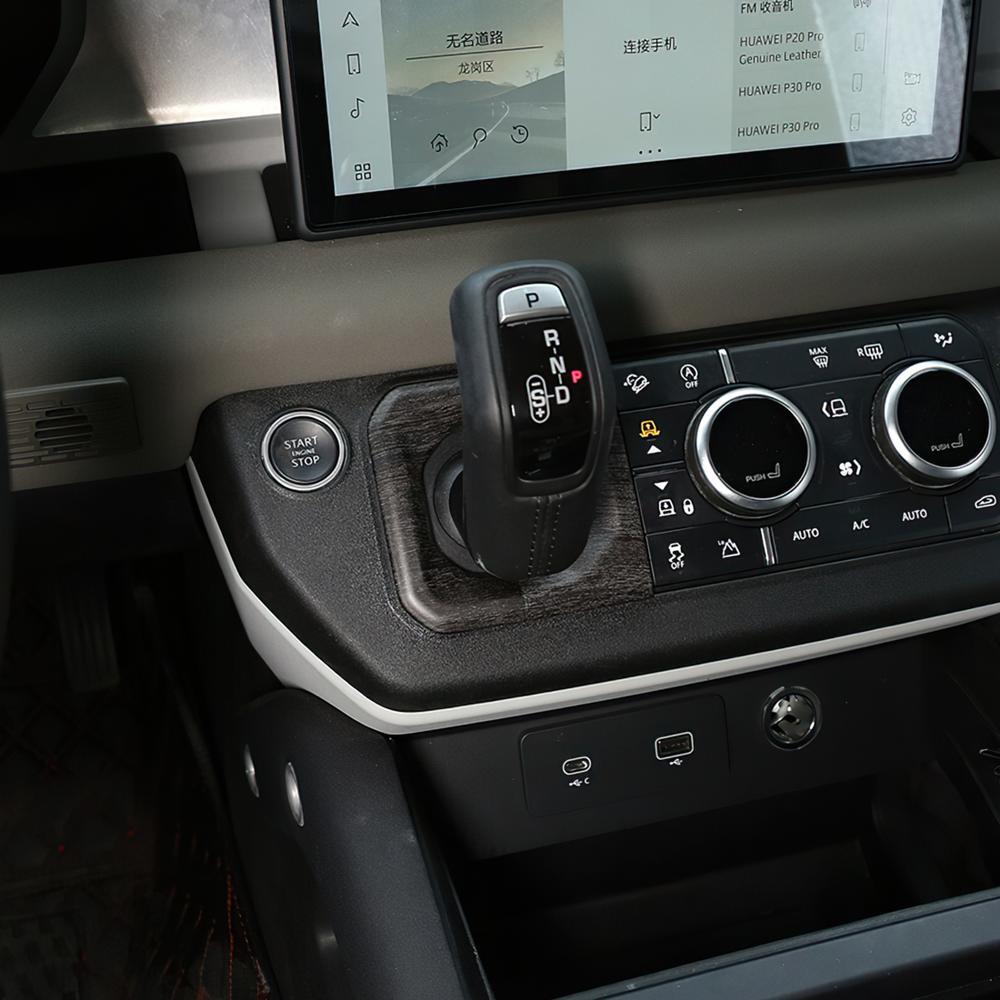 For 20-24 for Land Rover for Defender Console Gear Shifter Panel Cover T rim Oak Wood 2x