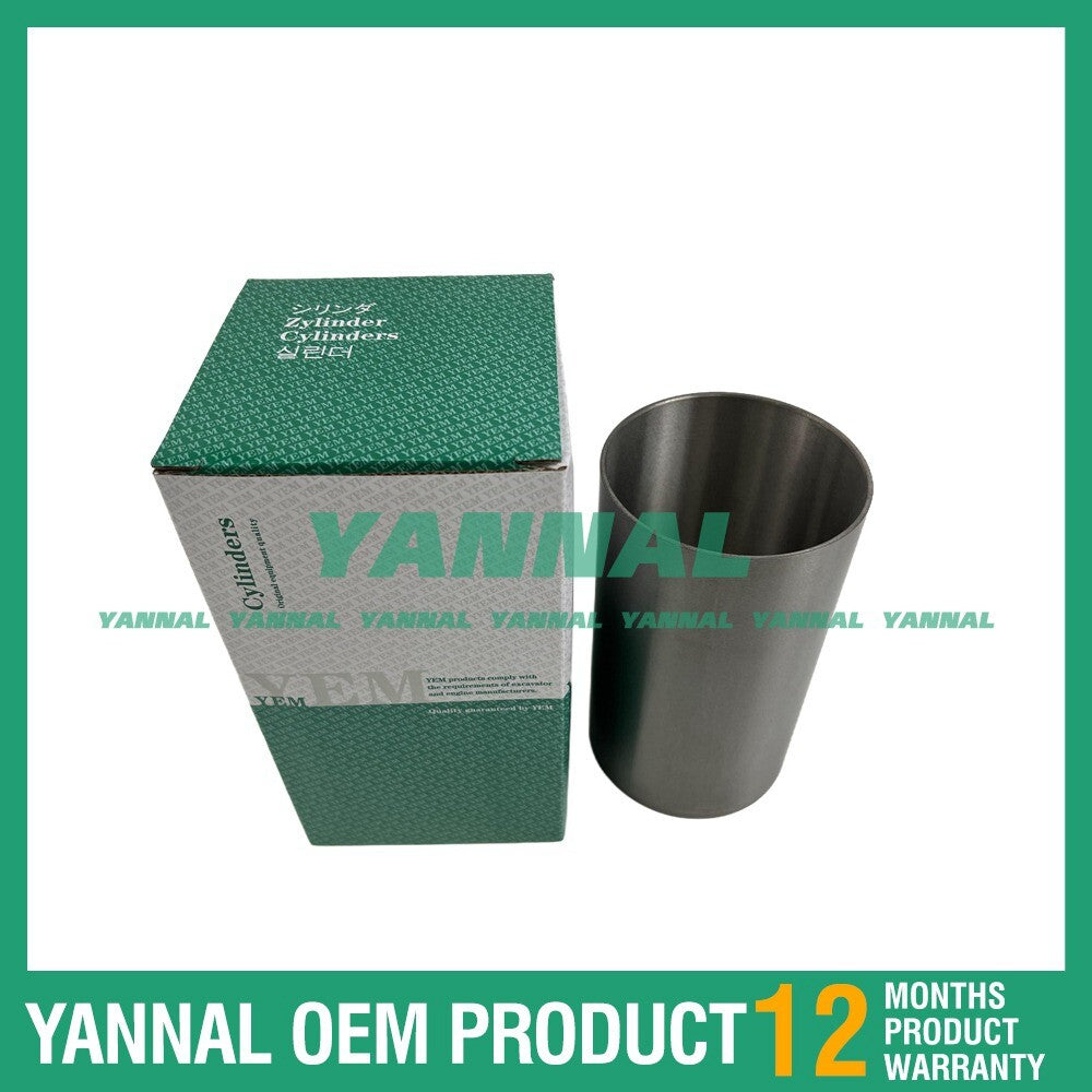 Four new 4M40 cylinder liners for Mitsubishi 307B excavators.