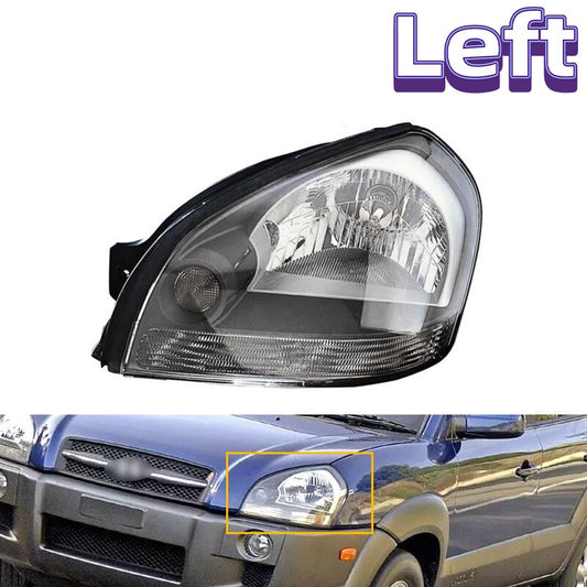 Left Front Headlight Headlamp Black Type for Hyundai for Tucson 2005-2010