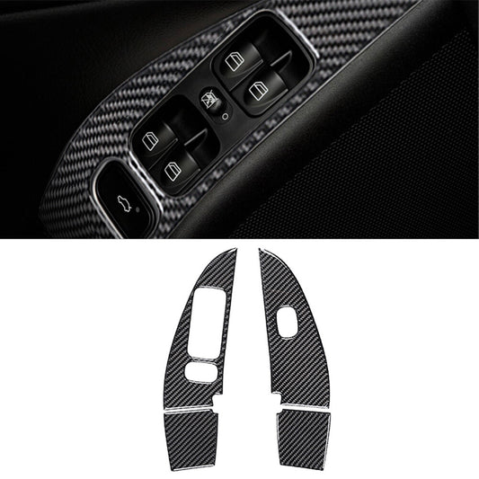 Carbon fiber interior window control bezel for Mercedes-Benz W203 2005-2007
