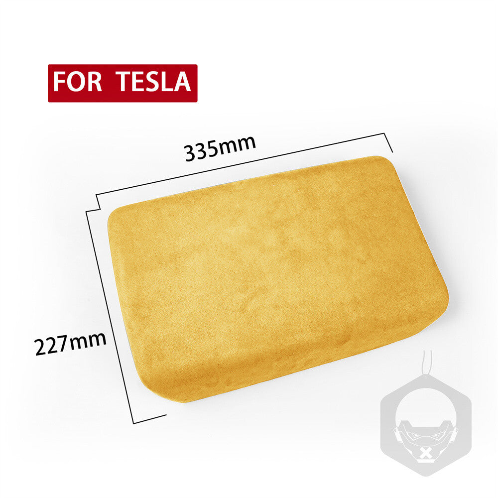 Suede Yellow Center Console Armrest Box Panel Cover for Tesla Model 3 2017-2023