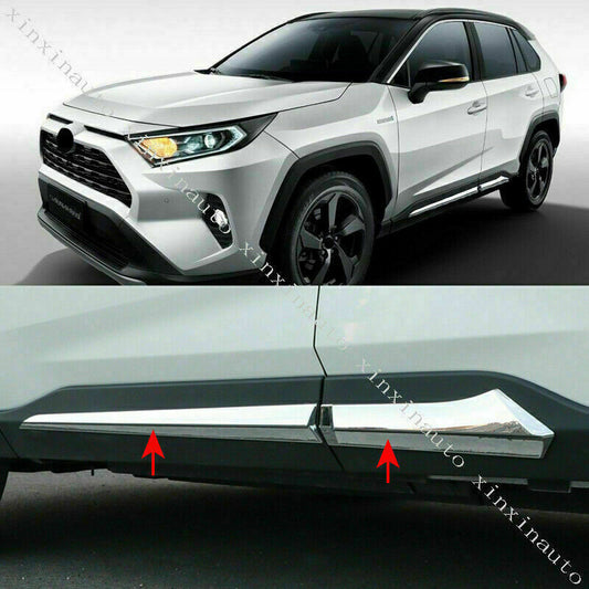 for Toyota RAV4 2019-2023 Chrome ABS Door Body Side Moulding Cover Panel Trim 4X