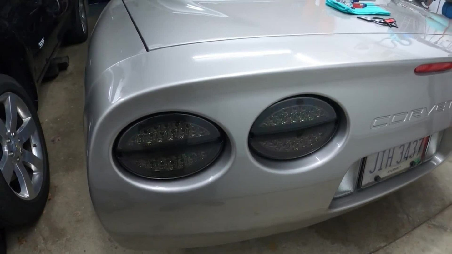 Smoked LED front turn signal angles suitable for 97-04 for Chevrolet for Corvette C5+ taillights