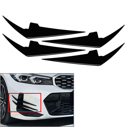 Front Bumper Side Spoiler Splitter for BMW 3 Series G20 G21 LCI M Sport 2023+