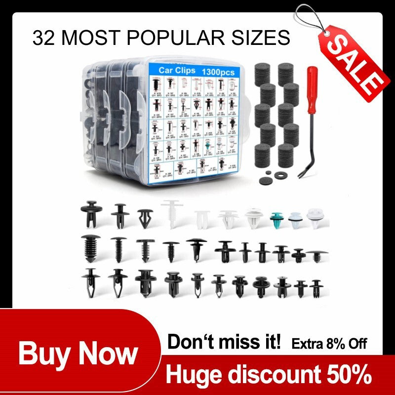 1300 Car Plastic Fixture Clips and Car Body Panel Tool Clips for GM for Toyota
