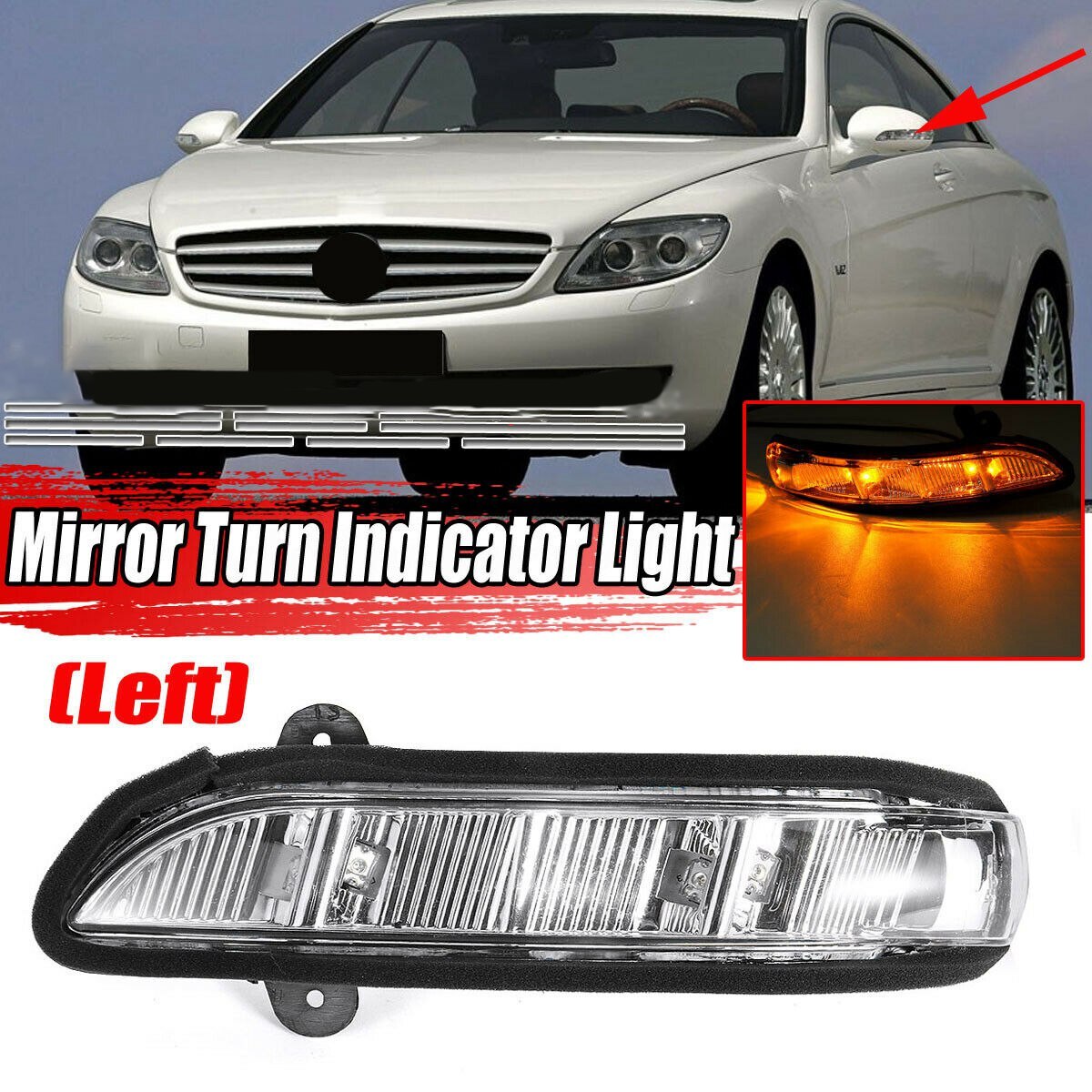 The left-side turn signal light applies to for Mercedes-Benz E350 CL65 W216 W211 06-09