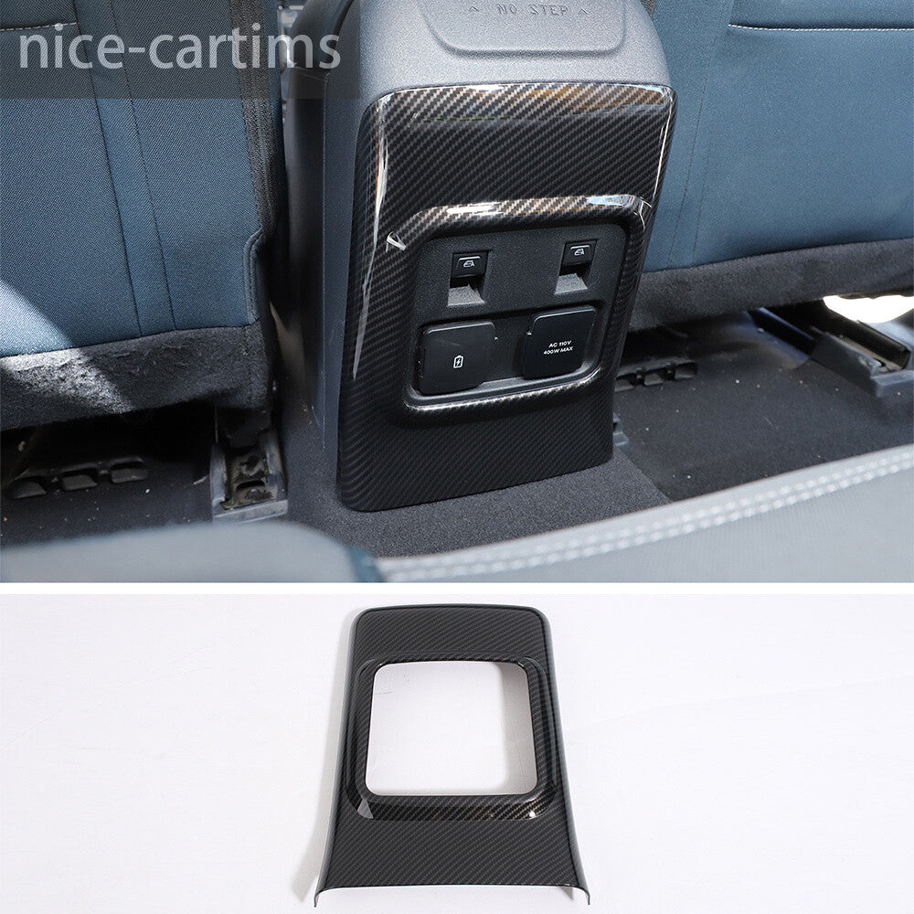 Carbon Fiber ABS Rear Window Switch Panel Decor Cover for Ford Bronco 2021-2023