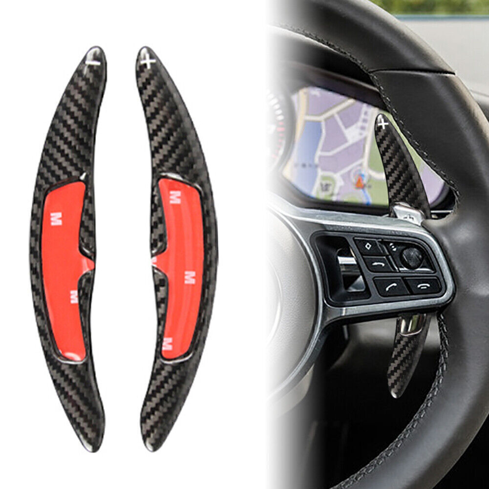 Carbon Fiber Steering Wheel Paddle Shift Fit for Porsche 911 Carrera 991 Cayman