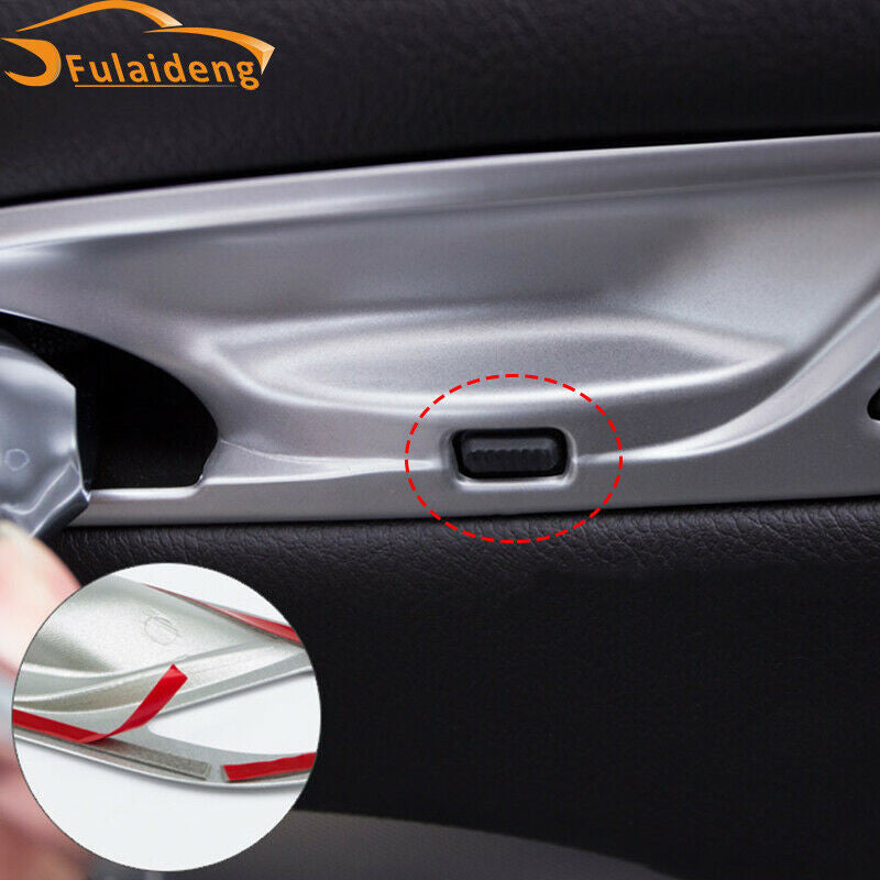 4P for Cadillac XT4 2018-2022 Matte Silver Interior Door Handle Bowl Cover Trims