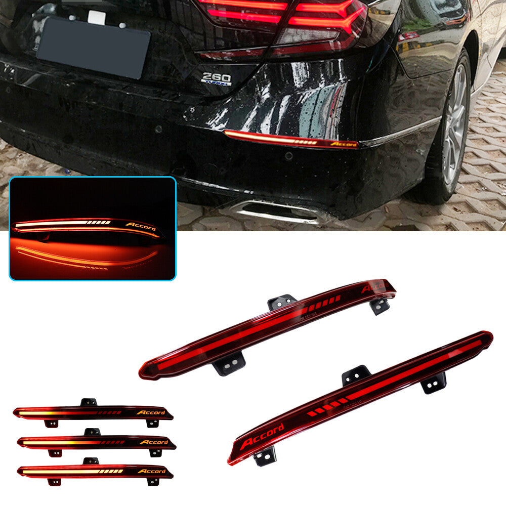 Red LED taillights with sequential turn signals are applicable to 2018-2021 for Honda Accord models.