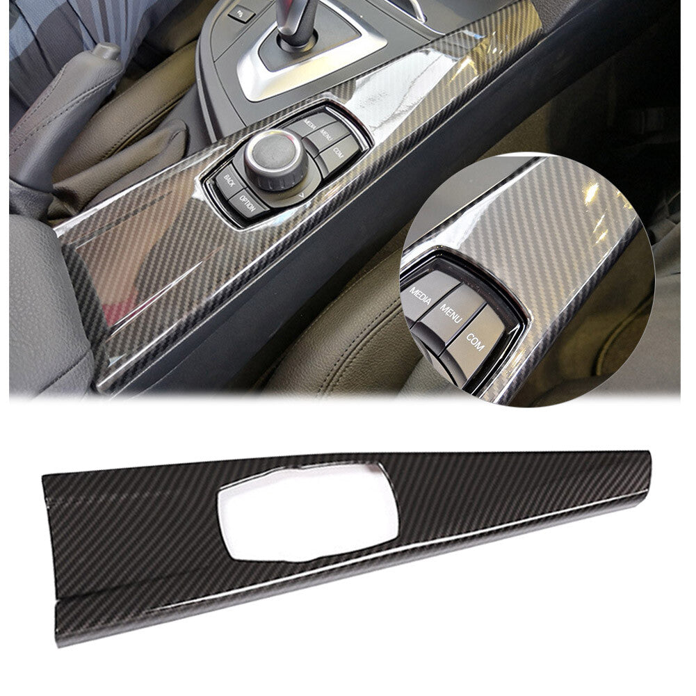 Fit for BMW 3 4 Series F30 F34 2013-18 LHD Carbon Fiber Multimedia Panel Cover Trim