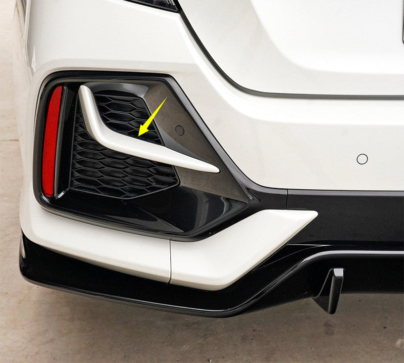 2PCS for Honda for Civic Hatchback 19-21 Chrome Rear Fog Lamp Light Strip Trim Decor