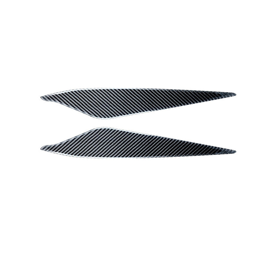 2x carbon fiber headlights eyebrow trim for Porsche Taycan 2019-2022
