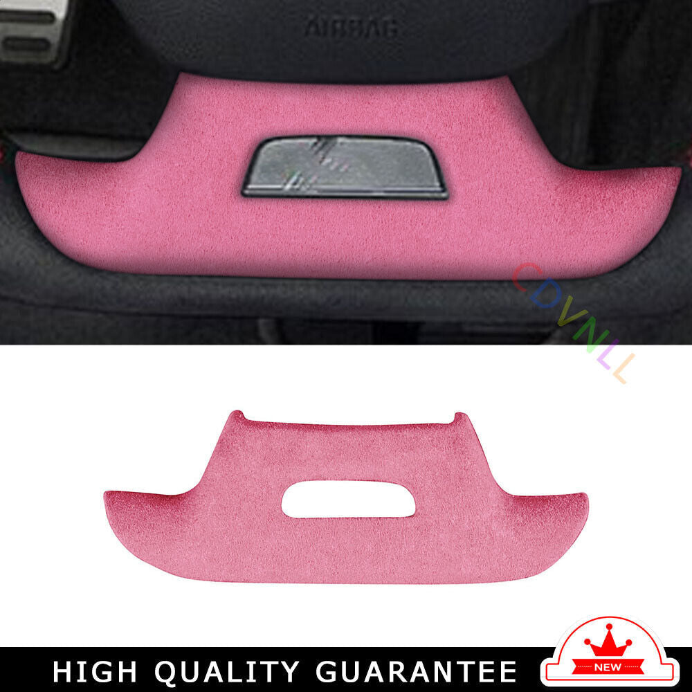 Steering Wheel U Type Cover Trim Inner for Chevrolet Camaro 2016-2020 Pink Suede