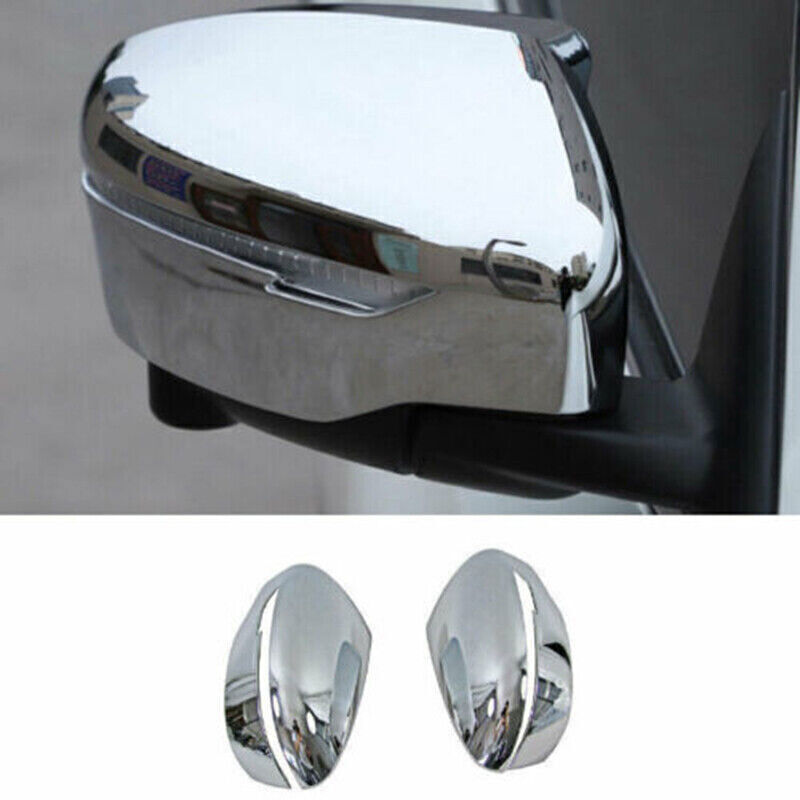 for Nissan Rogue 2014-20 Silver Side Door Rearview Mirror Cover Overlay Cap Trim