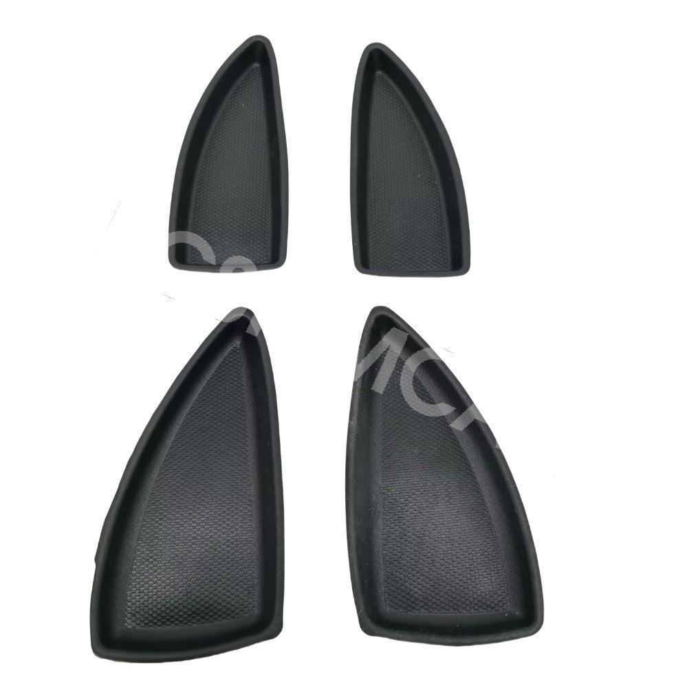 Fit For 2016-2018 for Chevy Malibu Interior Front Rear Door-Bezel Cap 4pcs Black