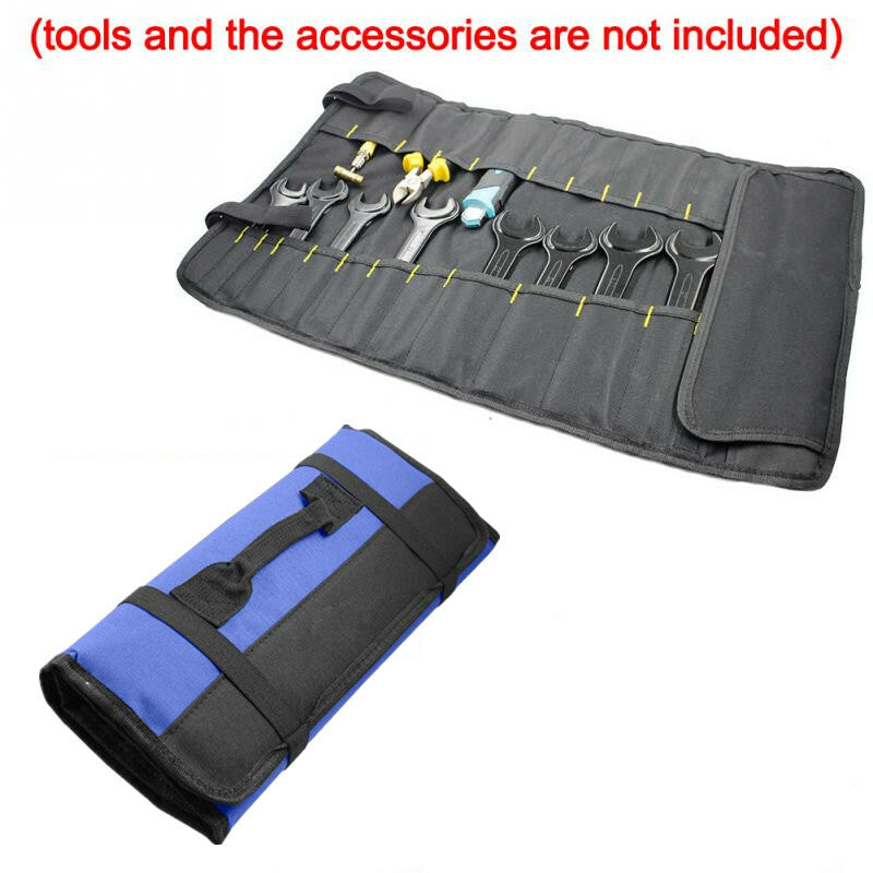 Blue Car Tool Roll Bag Pouch Screwdrivers Toolkit Storage for Mini Pliers Workbag