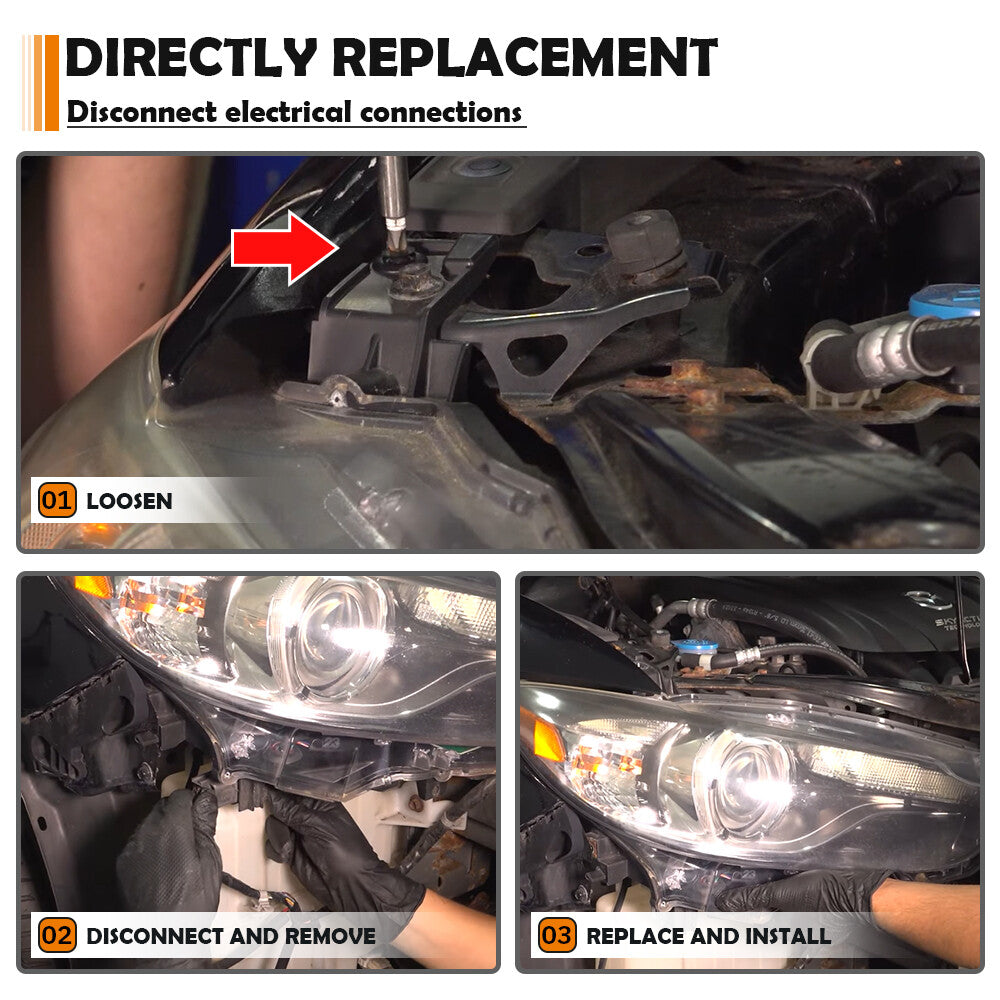 For 2018-2021 for Mazda 6 w/o Adaptive LED Projector Headlight Headlamp Passenger