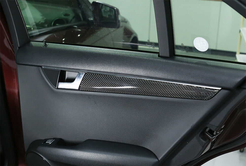 4¡Á Carbon Fiber Interior Door Panel Cover for Mercedes-Benz C Class W204 2007-13