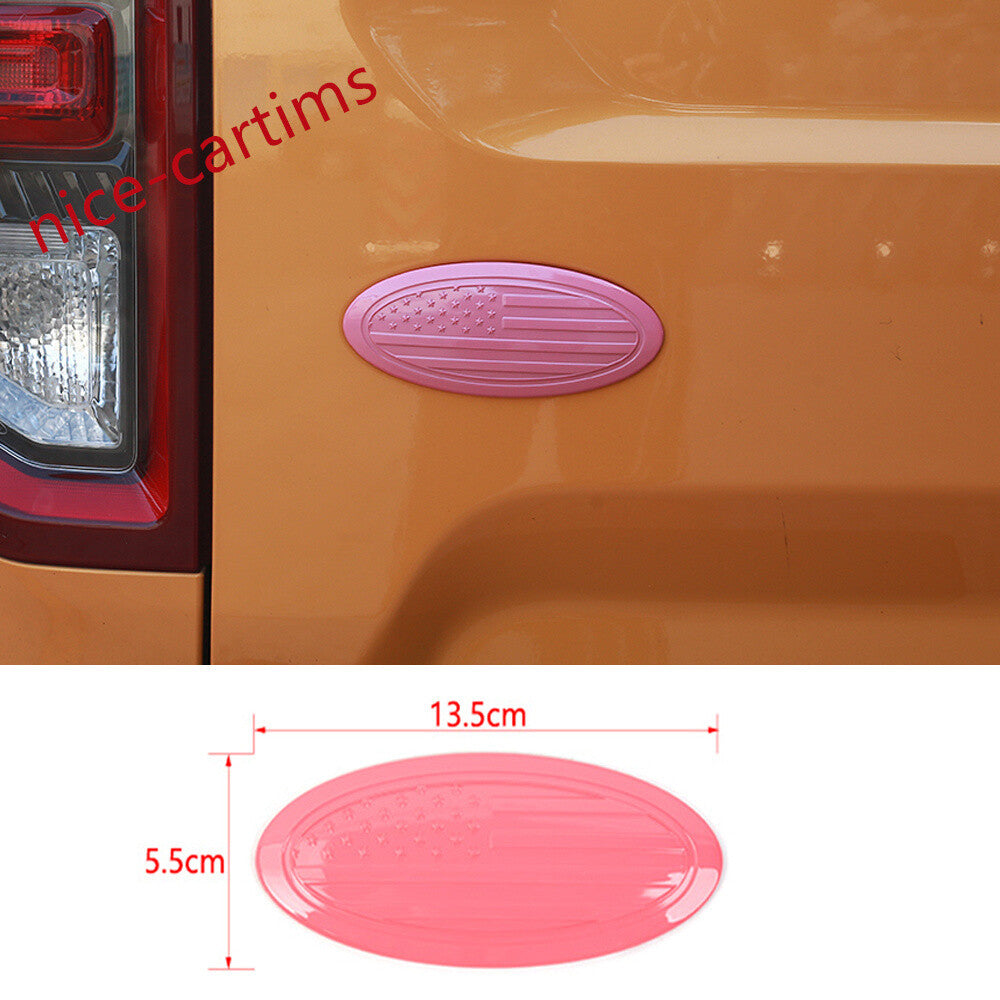 Pink ABS Car Rear Logo Decorative Trim for Ford F150 2015+Bronco /Bronco Sport
