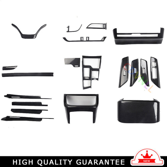 Car Interior Decoration Full Set Trim 19 for Lexus for ES 18-21 Black Carbon Fiber