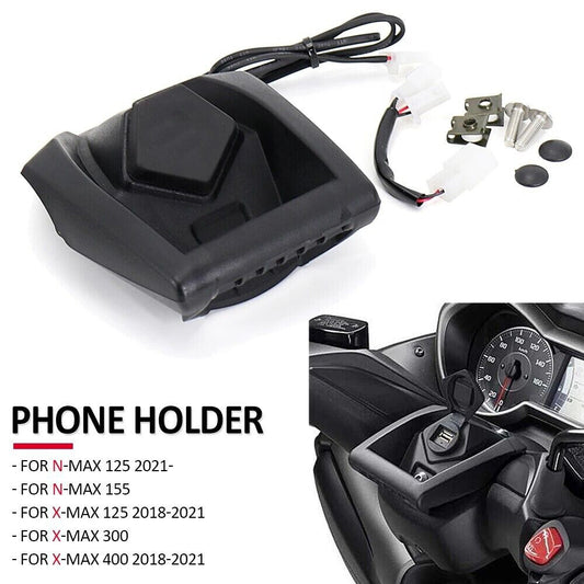 Motorcycle GPS Navigation Bracket Charging Port for YAMAHA NMAX155 X-MAX 300 400
