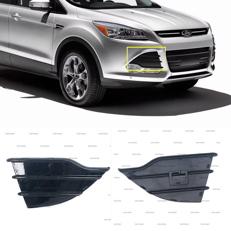 2Pcs Front Bumper Grill Cover foglamp cover trim for Ford kuga escape 2013-2016