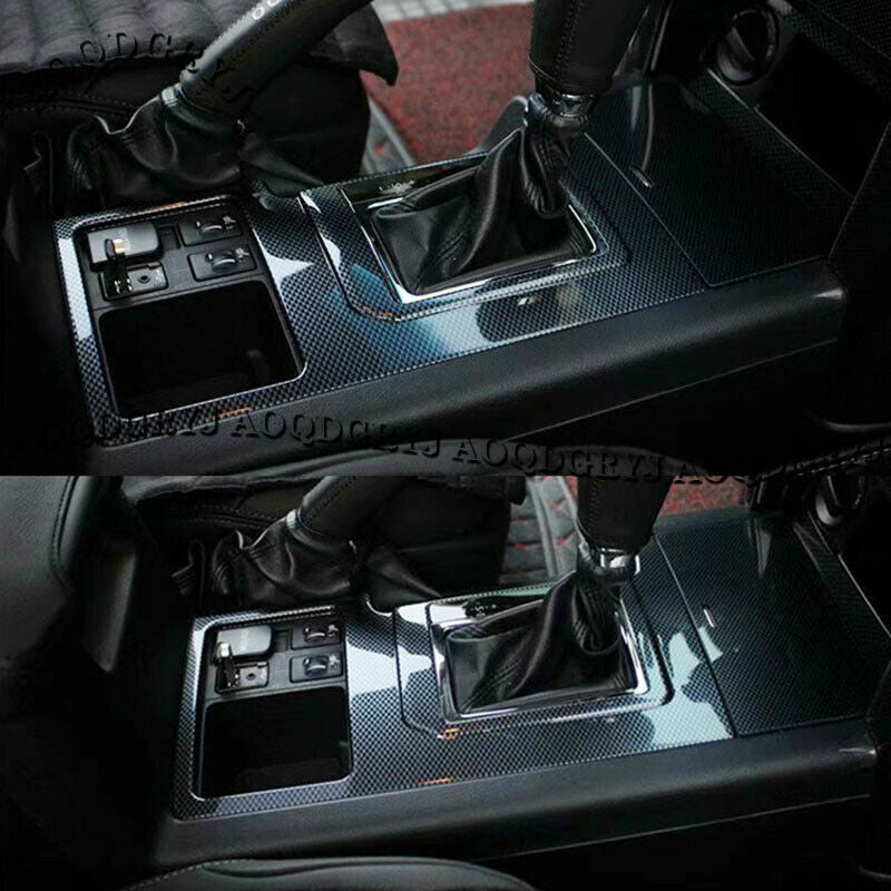 Carbon fiber Gear Shift Box Panel Frame Cover for Toyota Prado 4.0L 2010-2017