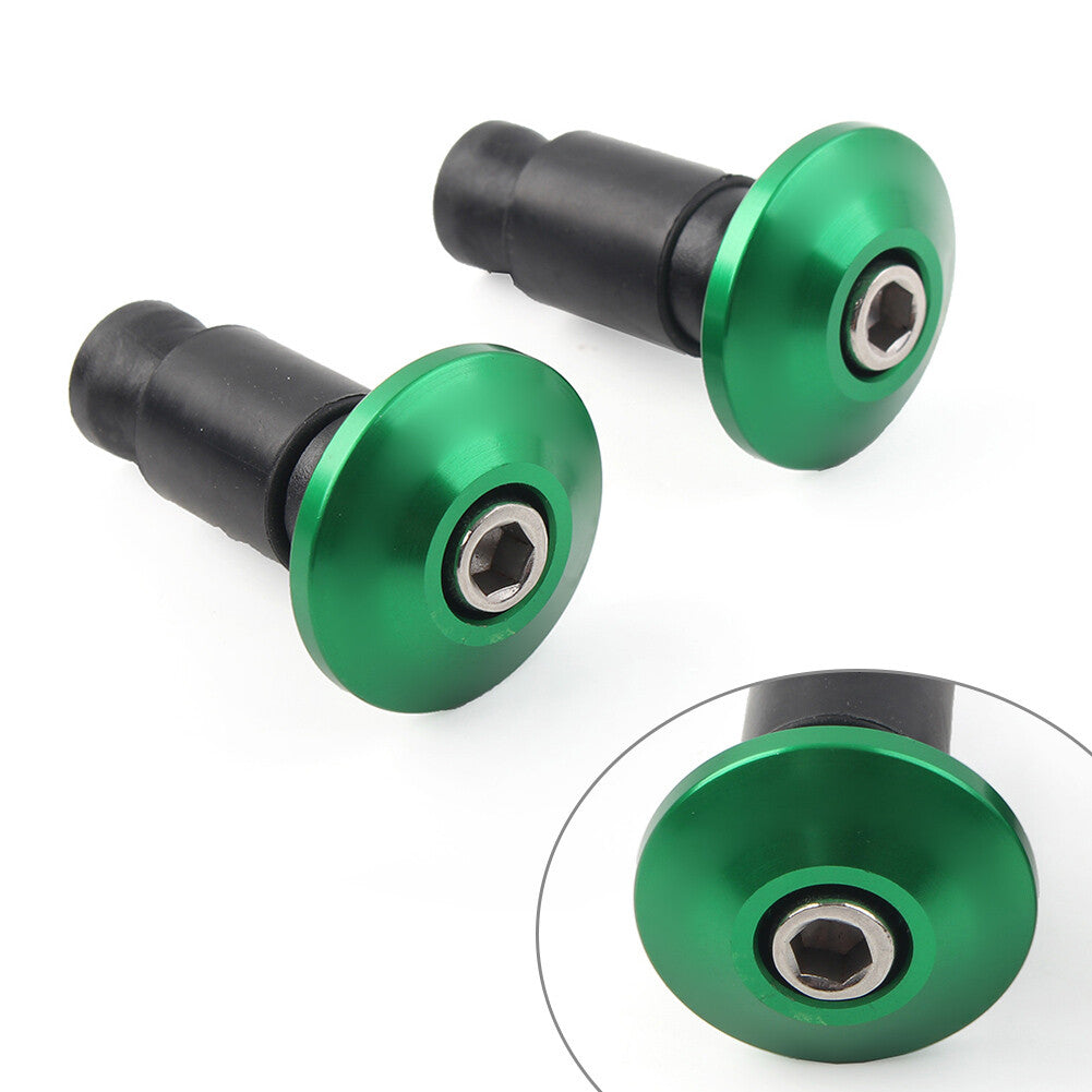 7/8 Handle Bar End Weights Handlebar Grips Cap Plugs Dirt Bike Green Motor