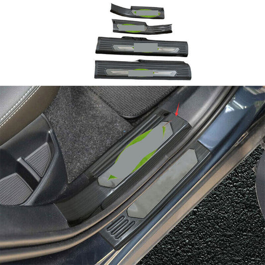 for Volvo XC40 2019-22 Black Steel Inner Door Sill Scuff Plate Cover Protector4