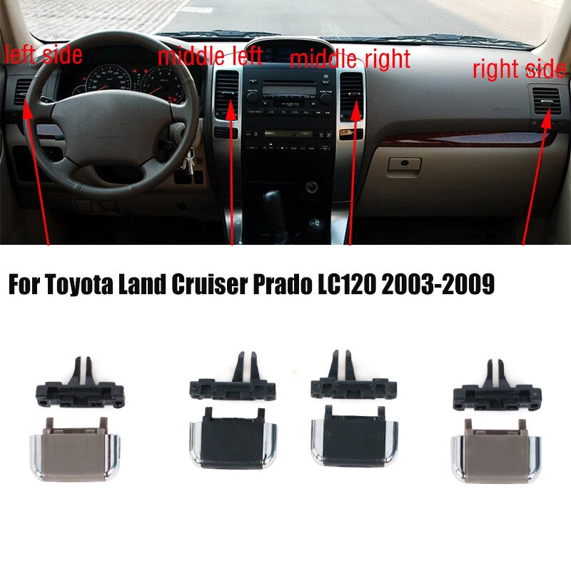 4PCS Air Conditioner Vent Outlet Tab Clip for Toyota for Land Cruiser Prado LC120