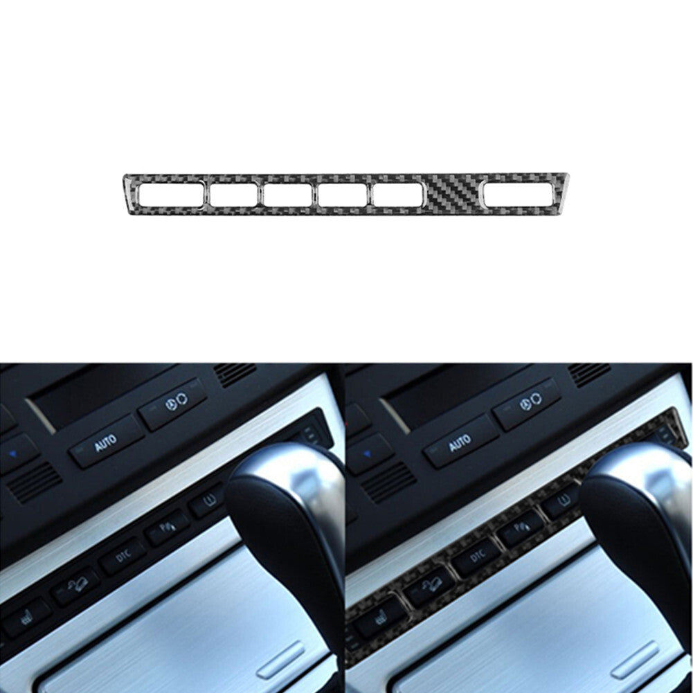 Carbon Fiber Multimedia Button Trim Panel Type A for BMW X3 2004-2010