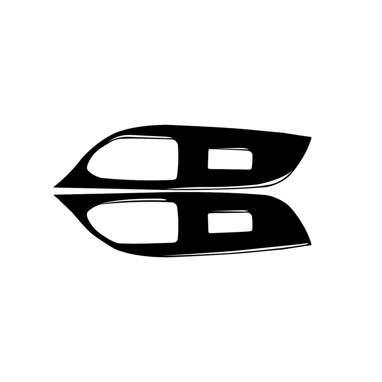 2x Piano Black Rear Door Glass Lift Panel Cover Trim for Infiniti G37 2010-2013