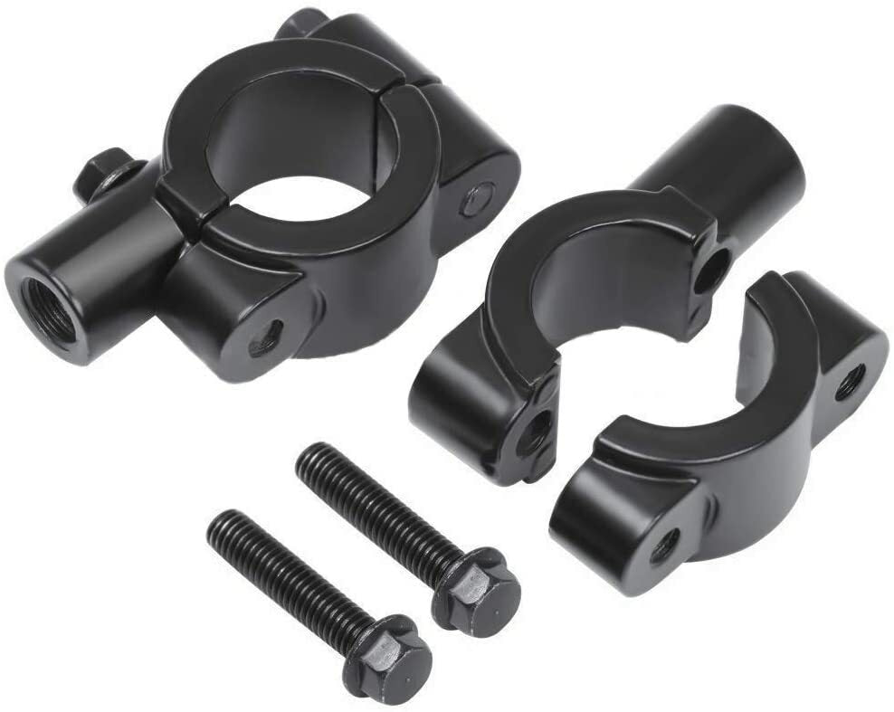UNIVERSAL 8MM REAR MIRRORS CLAMP ON MOUNT ADAPTERS FOR 7/8 HANDLEBAR MOTORCYCL