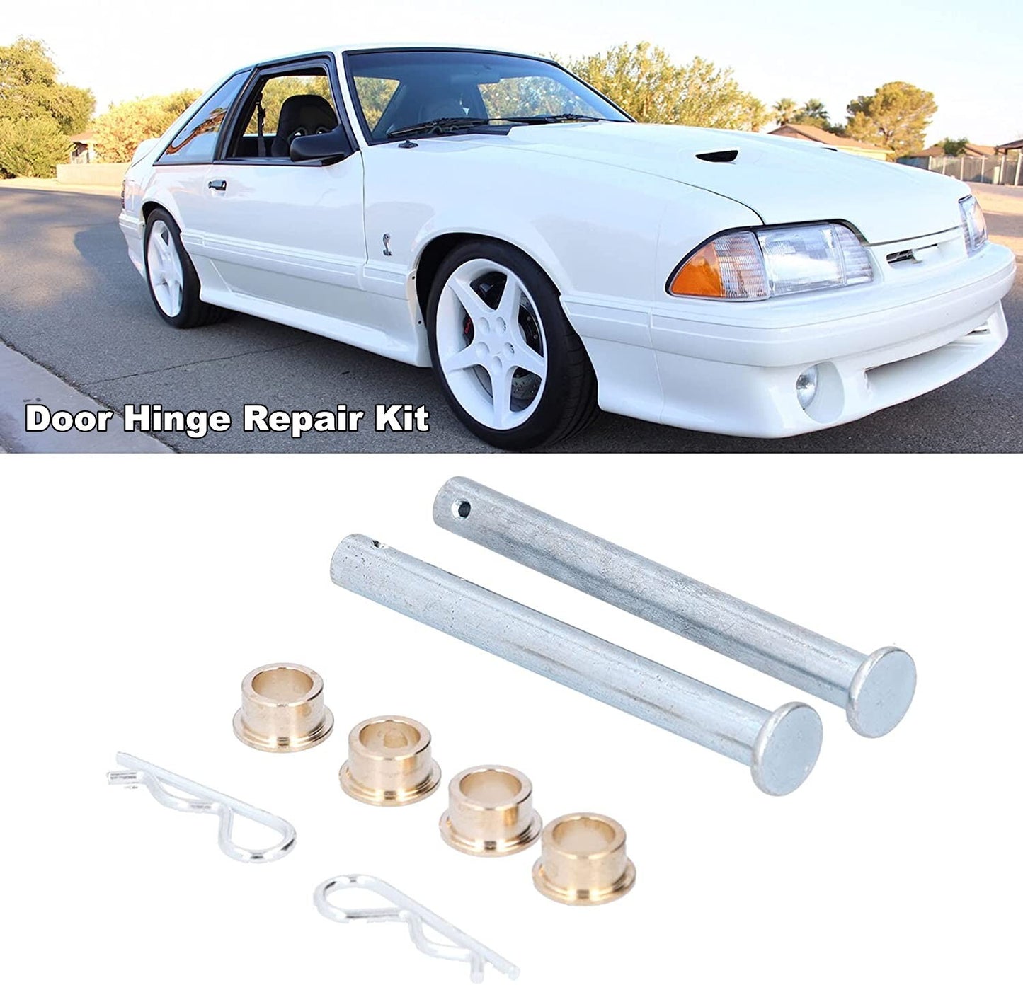 8-piece door hinge pin kit, iron door bushing replacement parts for Mustang 1979-1993