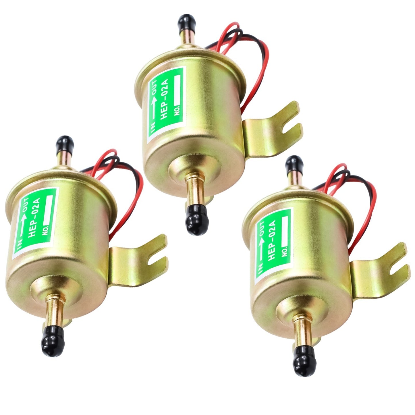 3x Electric Fuel Pump for Lawn Mower Carburetor Gas Diesel Engine 2.5-4psi HEP-0