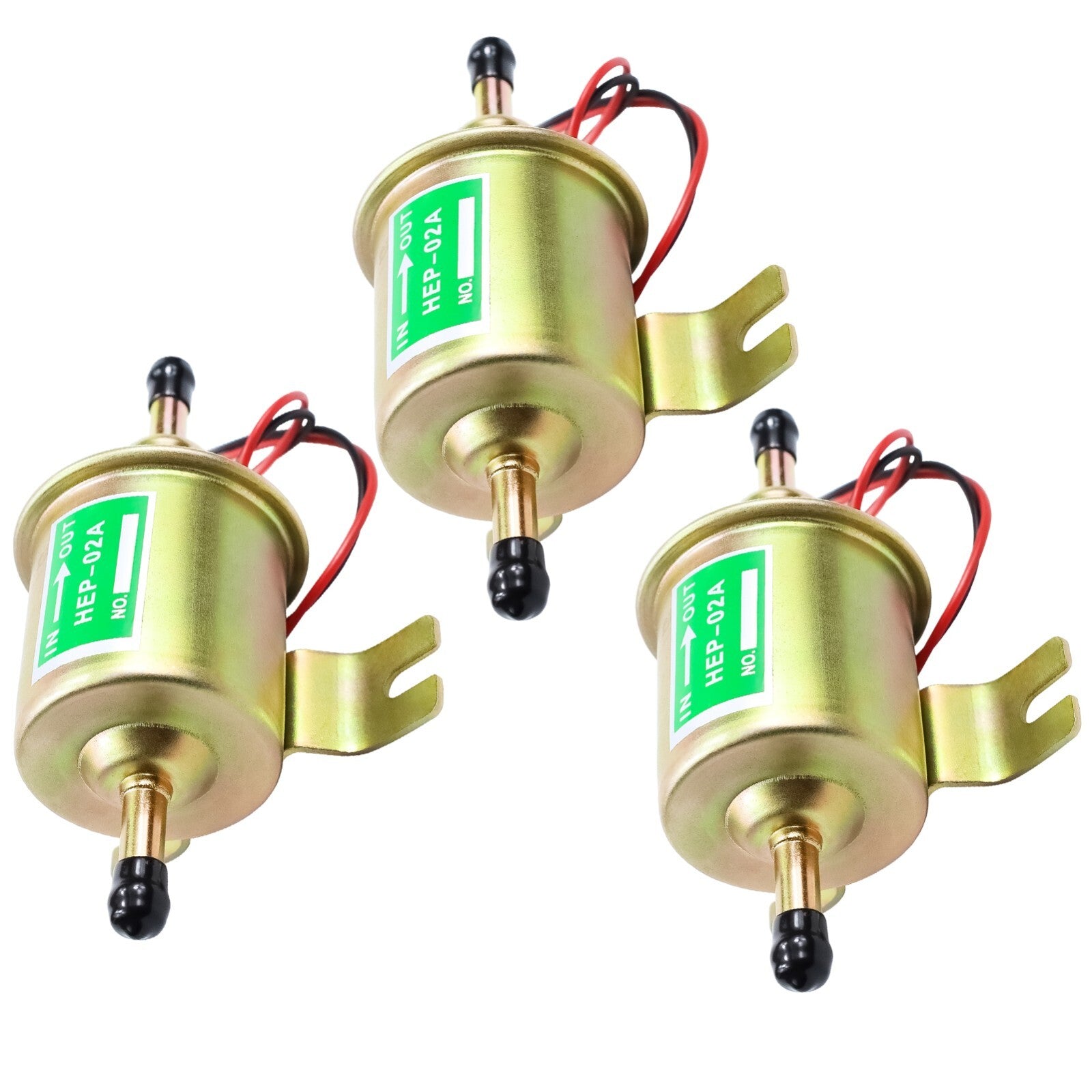 3x Electric Fuel Pump for Lawn Mower Carburetor Gas Diesel Engine 2.5-4psi HEP-0