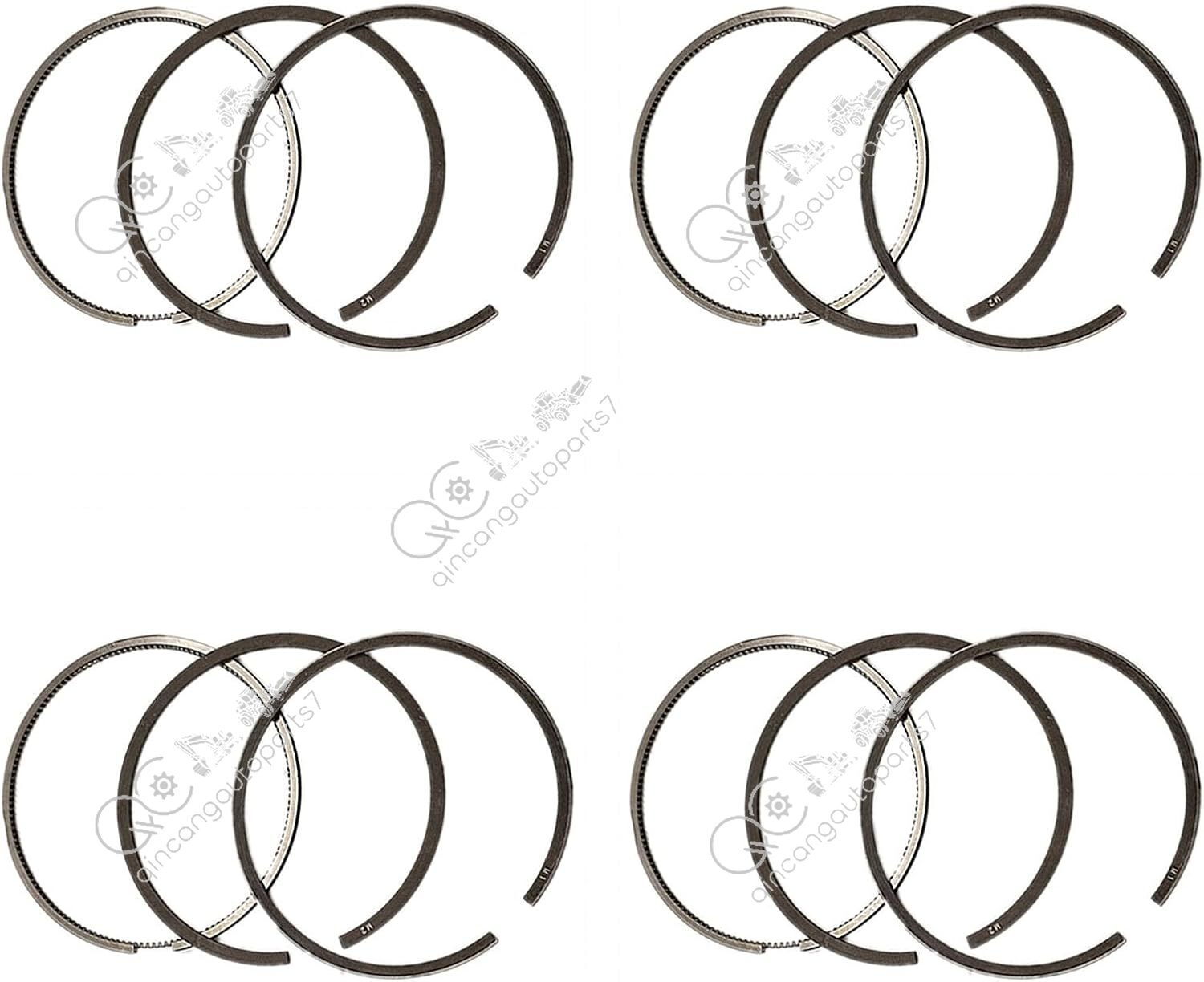 4Set Piston Rings 6140-31-2040 6140312040 Replacement for Komatsu 4D92 Engine