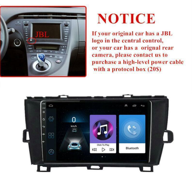 9 Inch Android 10.1 Car Stereo Radio Wifi 2+32GB for Toyota Prius 2009-2013 RHD
