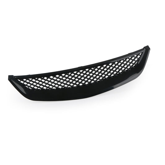 Suitable for 2001-2003 for Honda for Civic EM2 ES1 JDM front bumper cover with mesh grille in black.