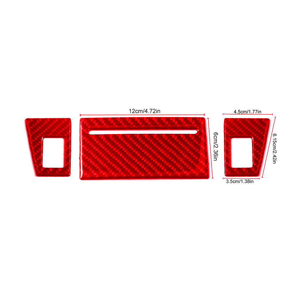 Red Carbon Fiber Below Radio With Heated for Seat & Ashtray Cover for Chrysler 300