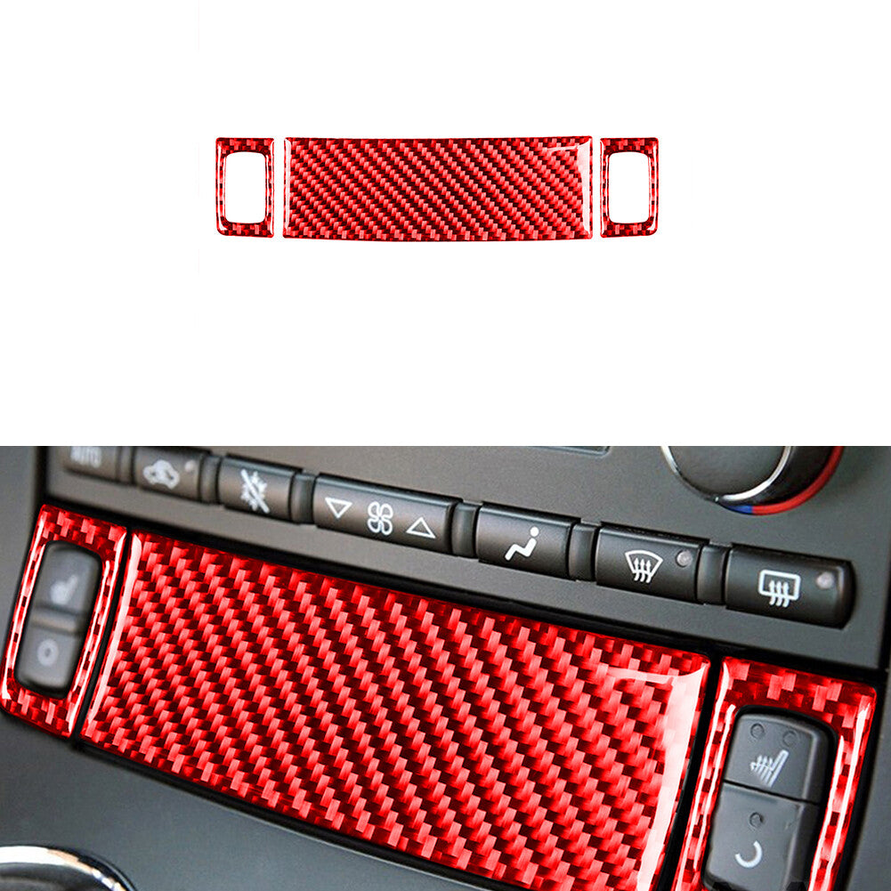 Red Carbon Fiber for Seat Heater Button Storage Box Cover for Chevrolet for Corvette C6