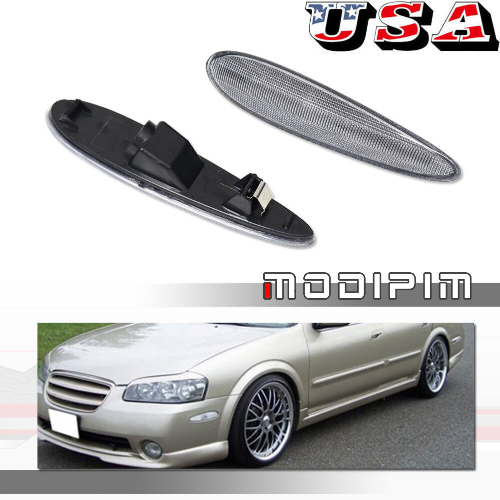 Suitable for 00-03 for Nissan Maxima driver + passenger front side marker light Assy 1 (Dual)