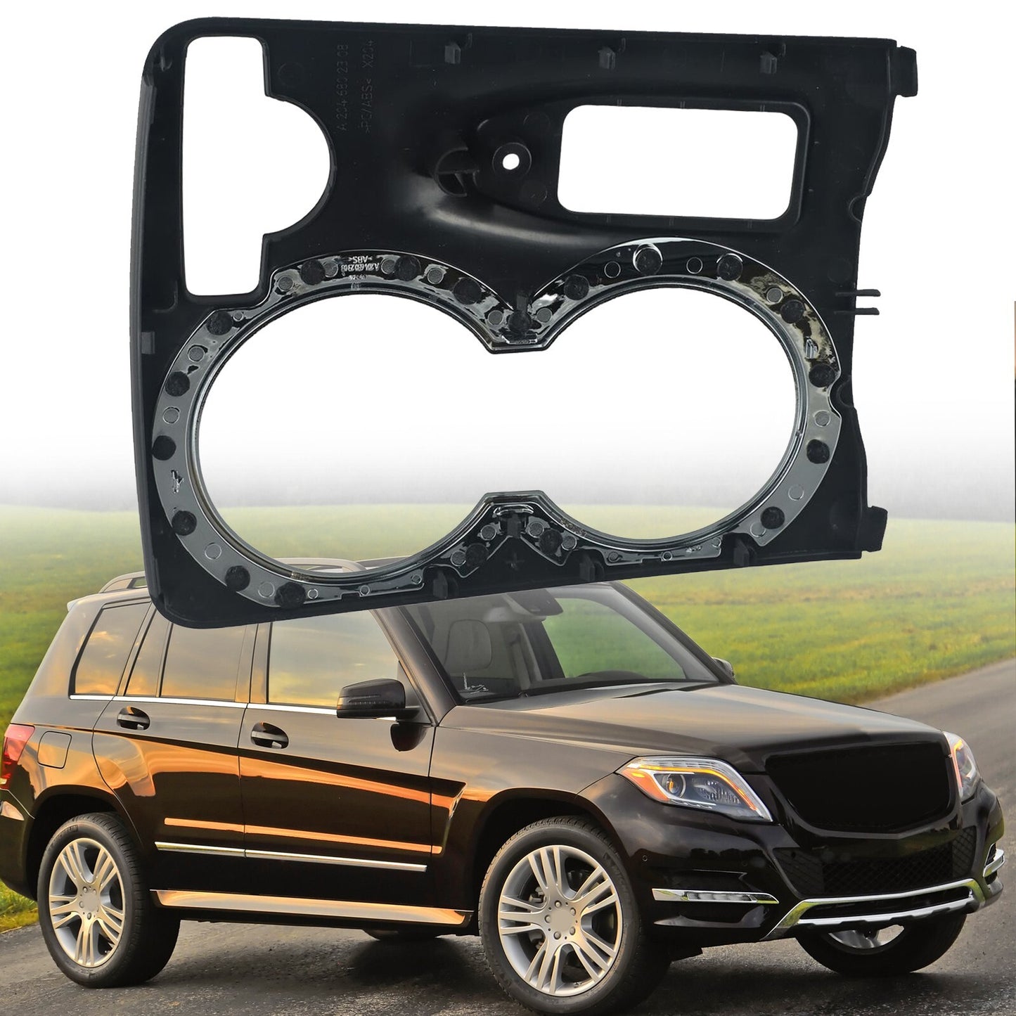 for Benz X204 GLK250 GLK300 GLK350 10-15 Center Console Cup Holder Trim Cover