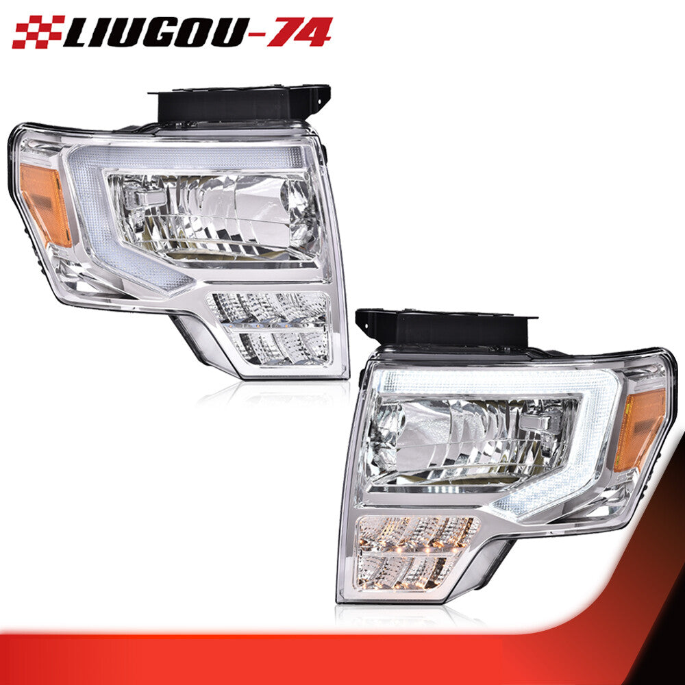 LED DRL tube headlight/projector headlight suitable for 2009-2014 for Ford F-150/F-150 models.