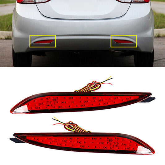 Rear Pair Bumper Reflector TailLight Braking Light for Hyundai for Elantra 2012 2013